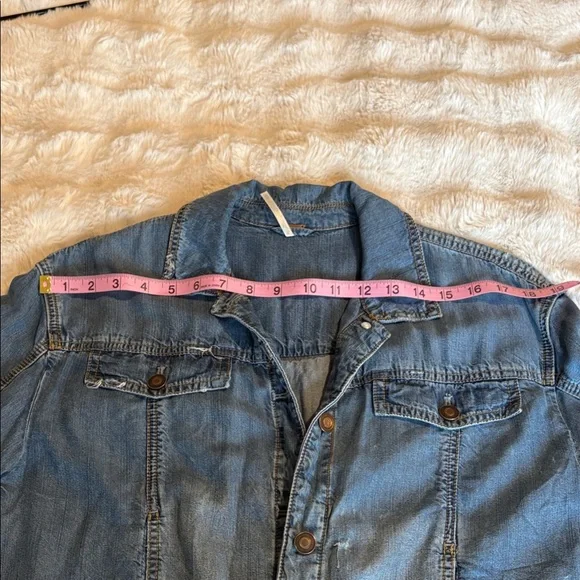 Free People Classic Blue Denim Jacket - Picture 4 of 7